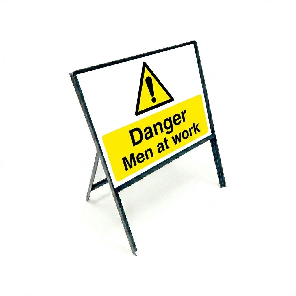 Warning Metal A-frame