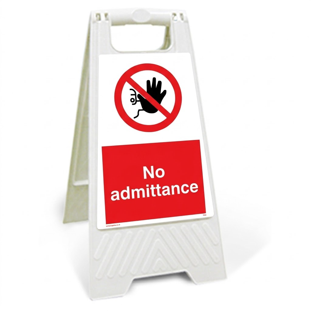 Prohibition White Plastic A-Frame