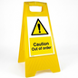 Warning Yellow Plastic A-frame