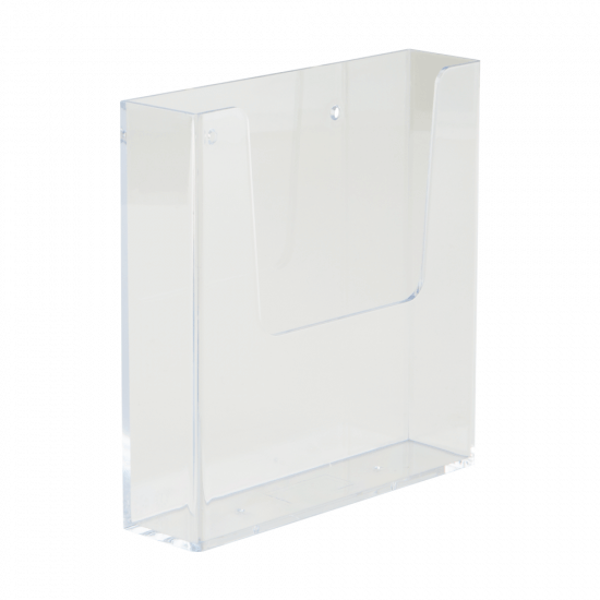 Wall Mounted Leaflet Holder - with self-adhesive pads